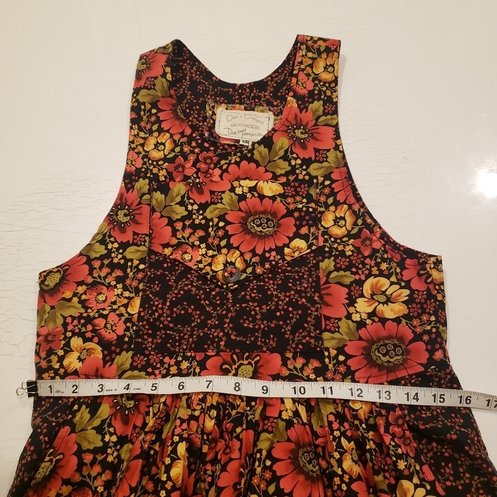 Dee's designer Lovely 50s Vintage floral patchwork midi dress - Picture 12 of 13